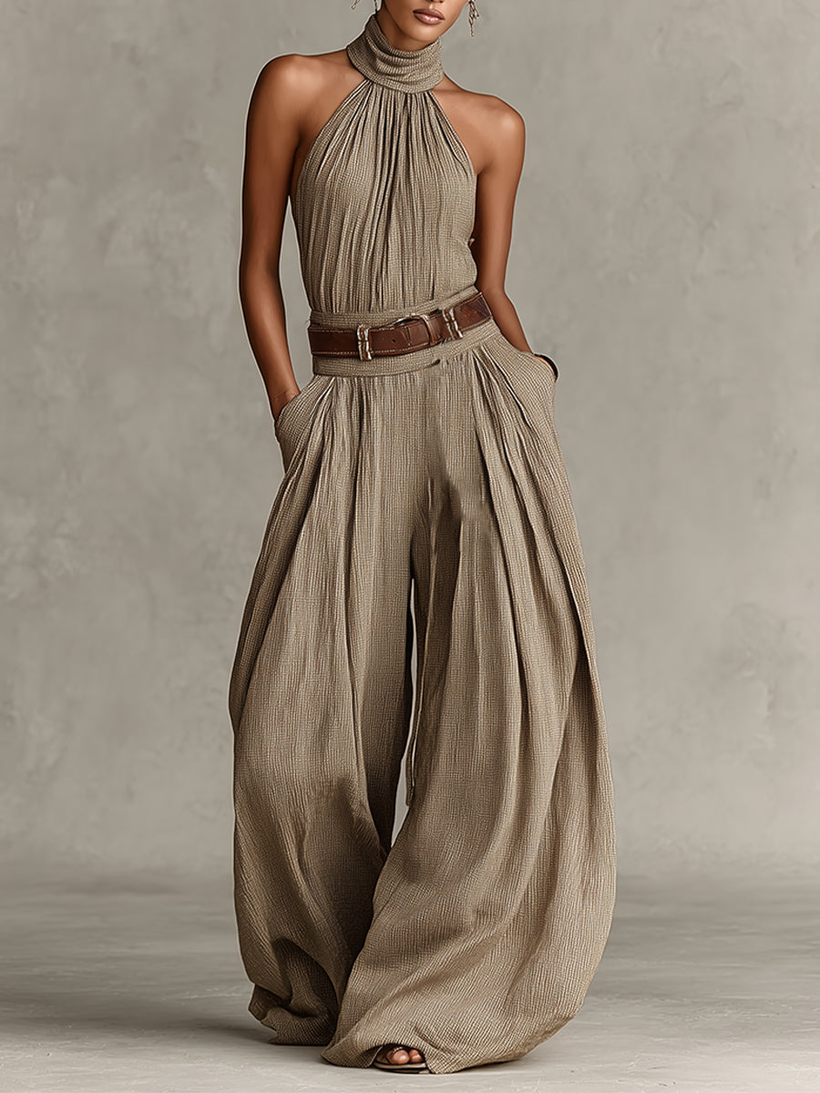 Jerina - Wide-Leg Jumpsuit With Halter Neck