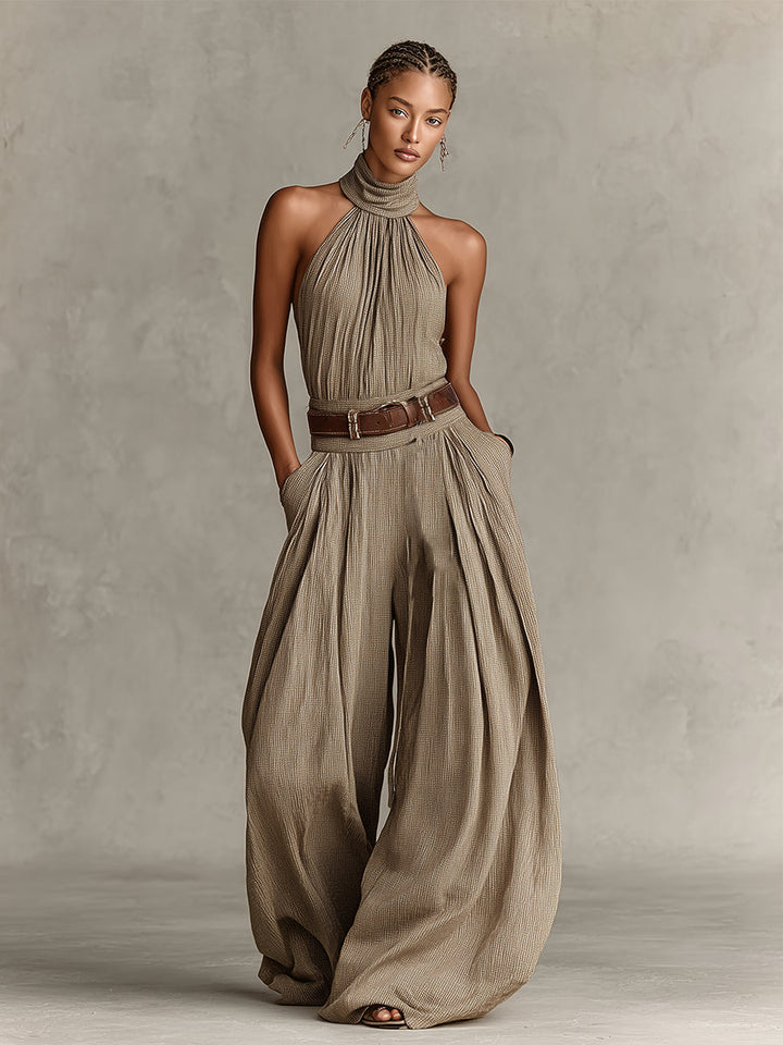Jerina - Wide-Leg Jumpsuit With Halter Neck