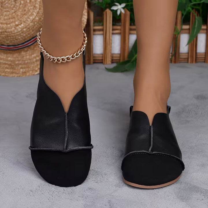 Bethan - Flexible Foldable Square Toe Flat Shoes