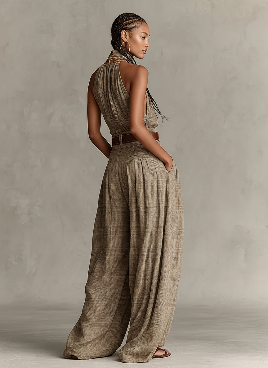 Jerina - Wide-Leg Jumpsuit With Halter Neck