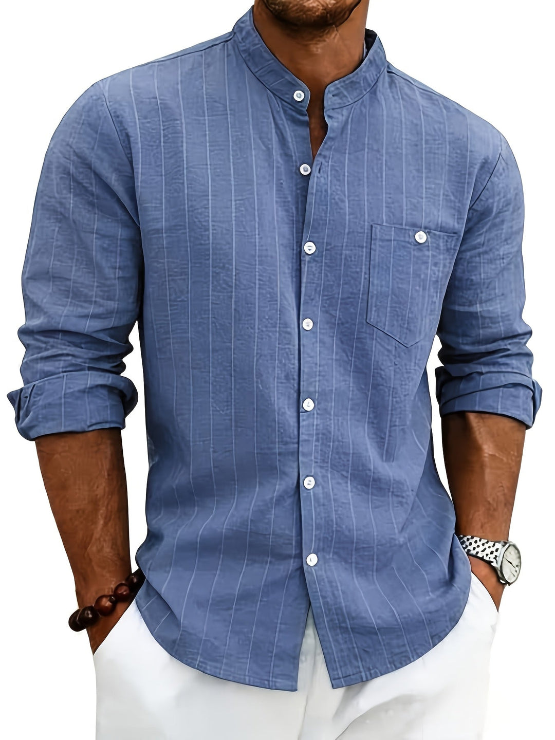 Leslie - Refined Striped Linen Shirt