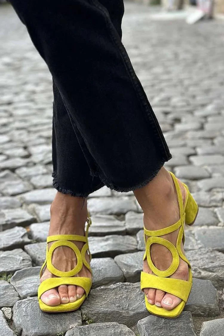 Gurng - Sandals With a Square Toe And Rounded Cut