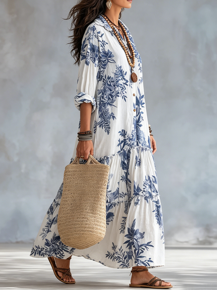 Shiza - Belly-Covering Dress With Buttons