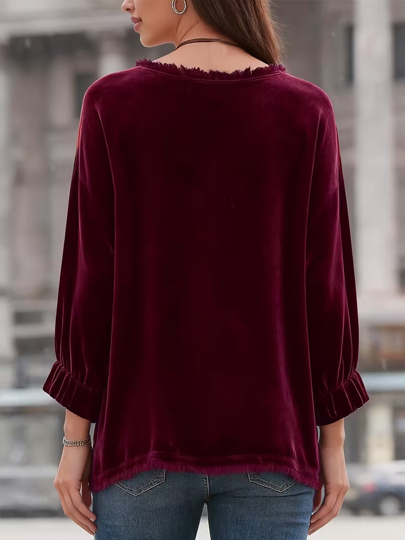 Petunia - Velvet Loose Fit Top