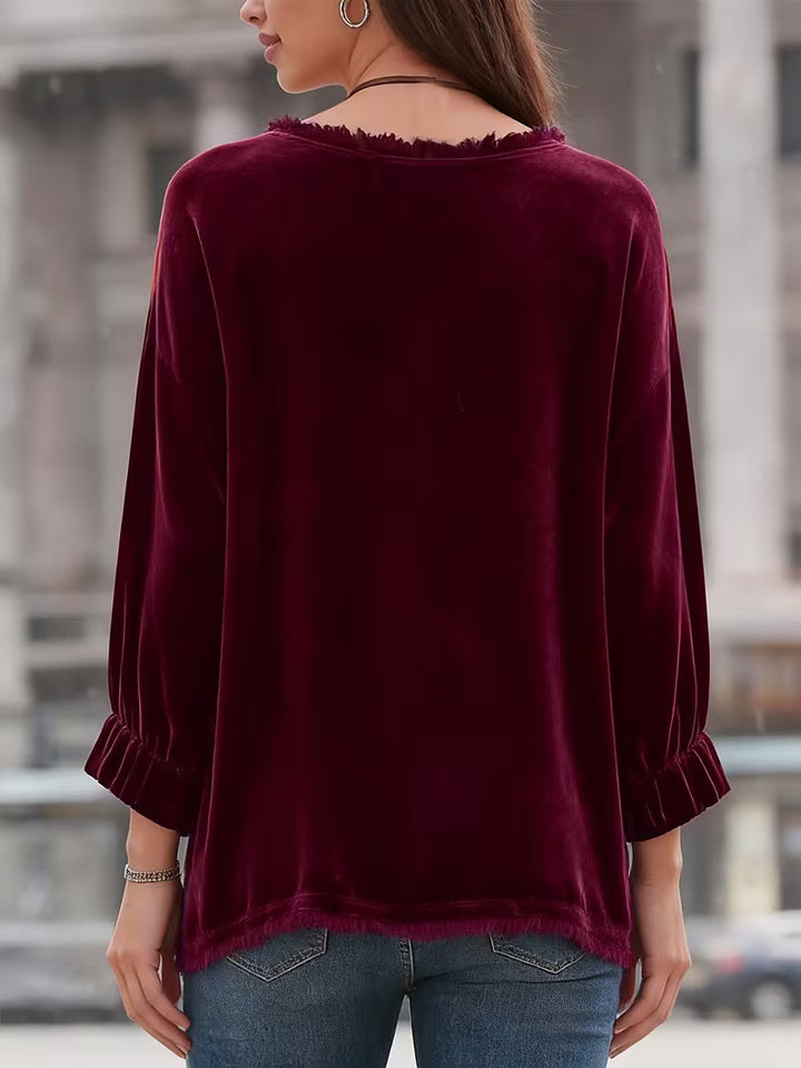 Petunia - Velvet Loose Fit Top