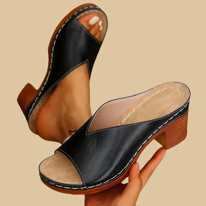 Sorina - Orthopedic Thick Heel Sandal