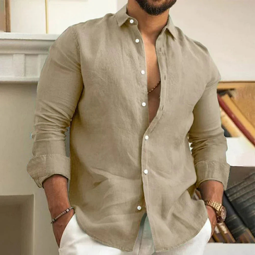 Hyeon - Lightweight Shirt With Button