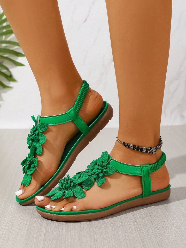 Arabela - Orthopedic Sandals With Applied Flowers