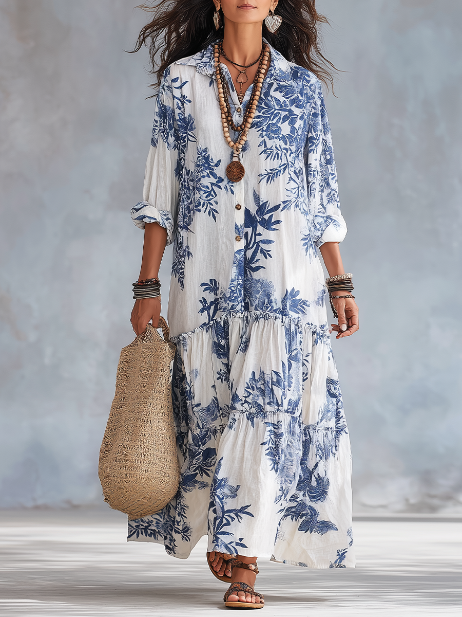 Shiza - Belly-Covering Dress With Buttons