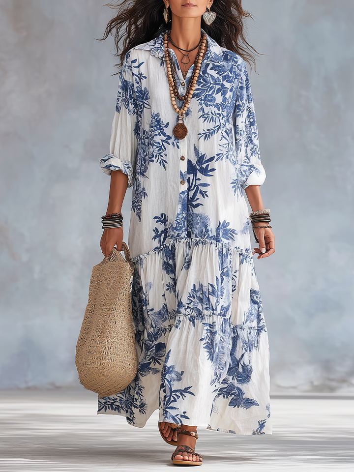 Shiza - Belly-Covering Dress With Buttons