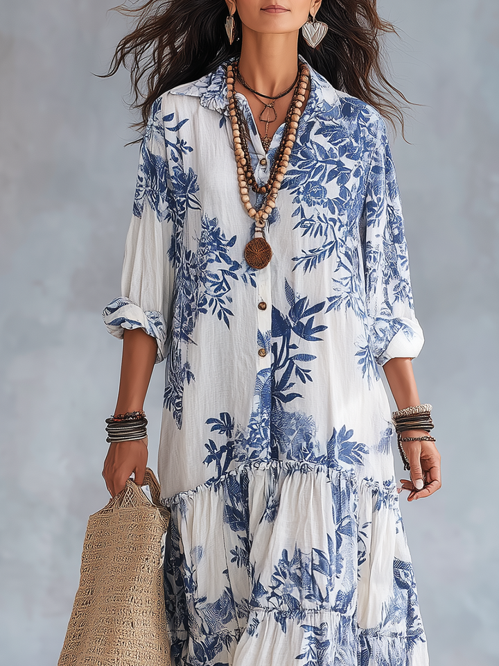 Shiza - Belly-Covering Dress With Buttons