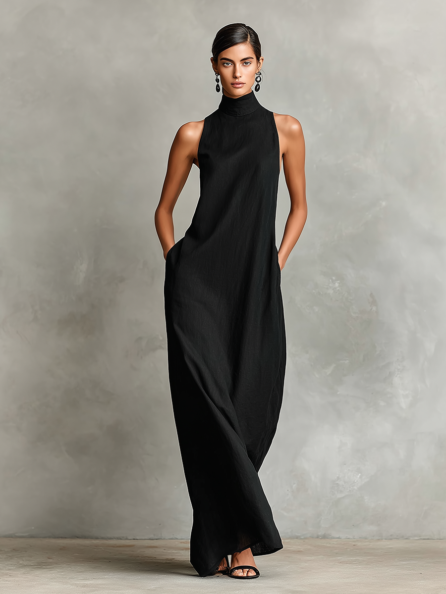 Imeria - Halter Neck Maxi Dress