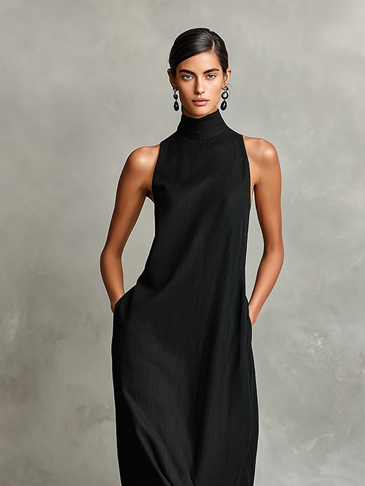Imeria - Halter Neck Maxi Dress