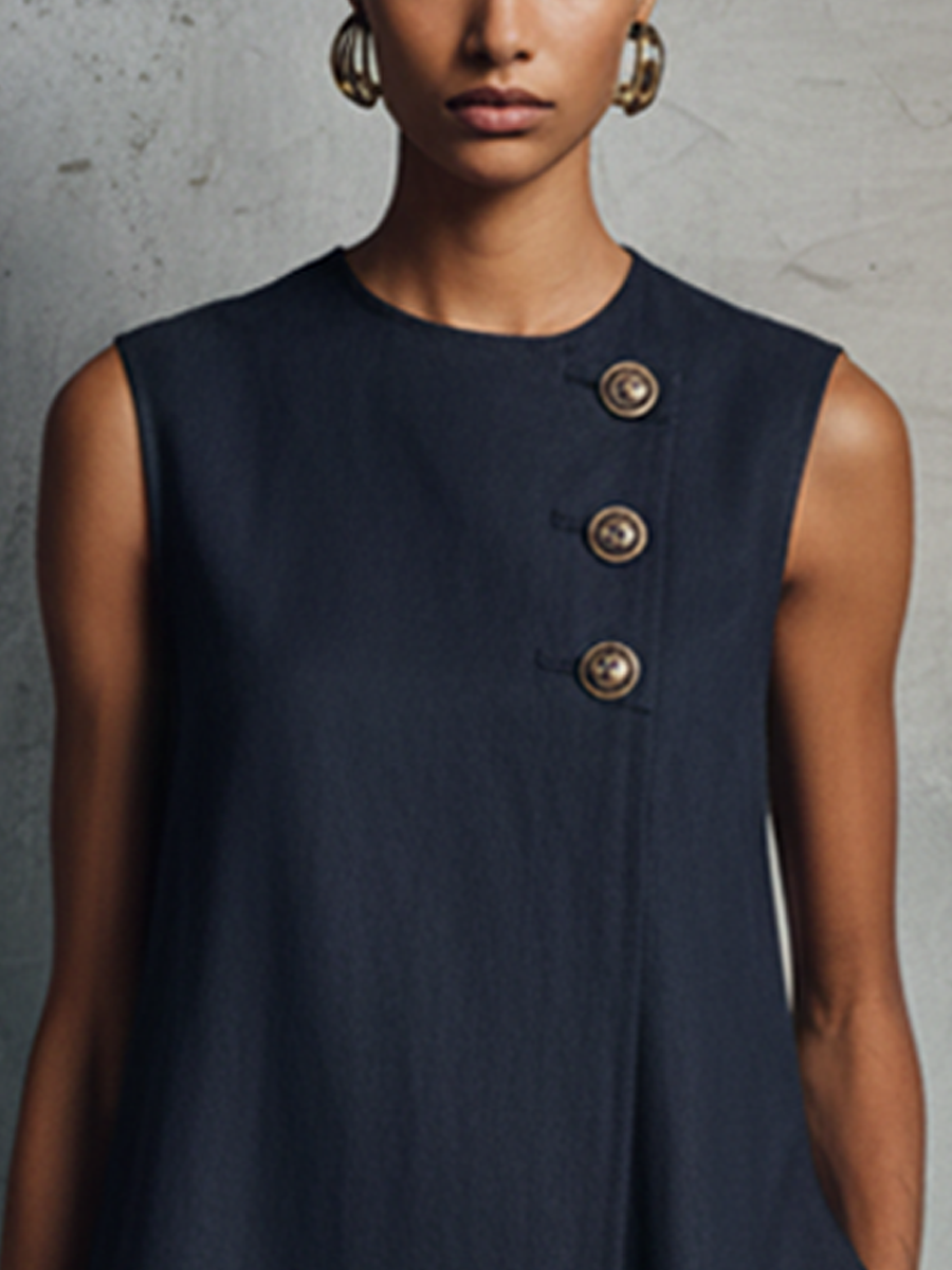 Libertina - Asymmetrical Sleeveless Dress