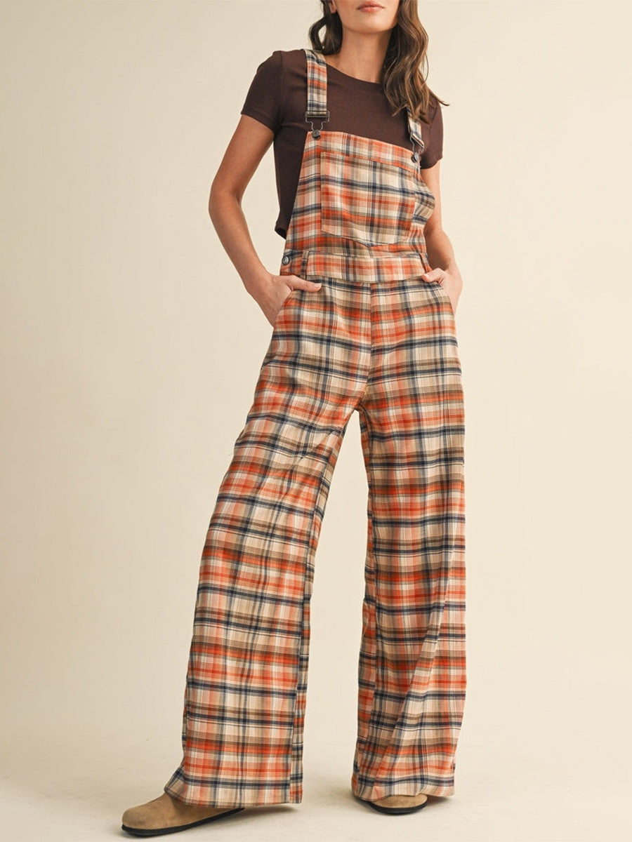 Molin - Plaid Wide-Leg Overalls