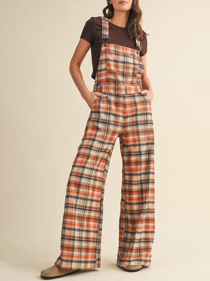 Molin - Plaid Wide-Leg Overalls
