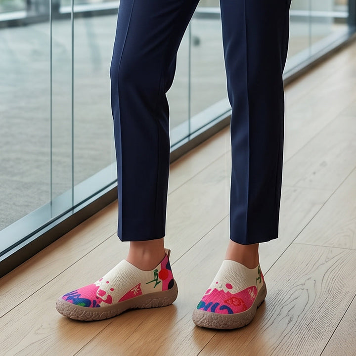 Farhia - Casual Slip-On Shoes With Artistic Print