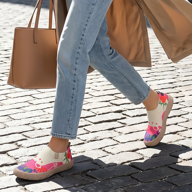 Farhia - Casual Slip-On Shoes With Artistic Print