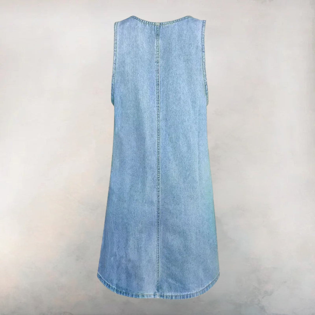 Lucelia - Sleeveless And Light Denim Dress
