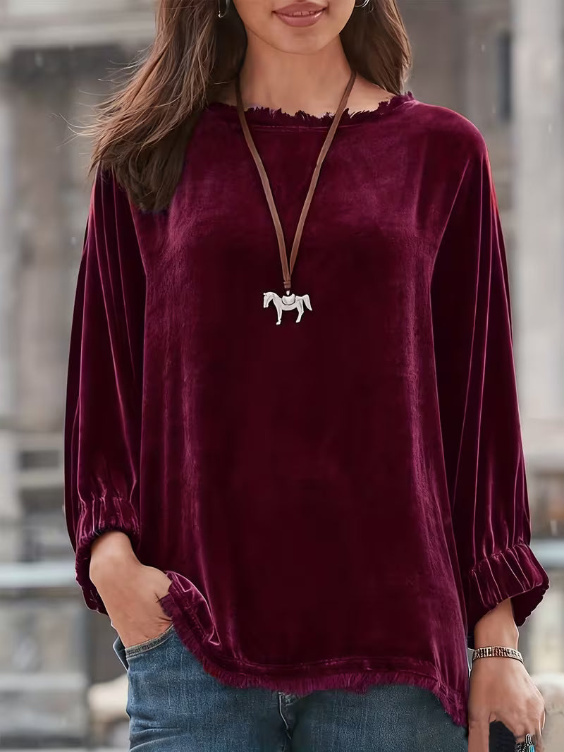 Petunia - Velvet Loose Fit Top