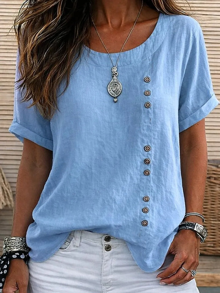 Mickale - Cotton Button Down Blouse