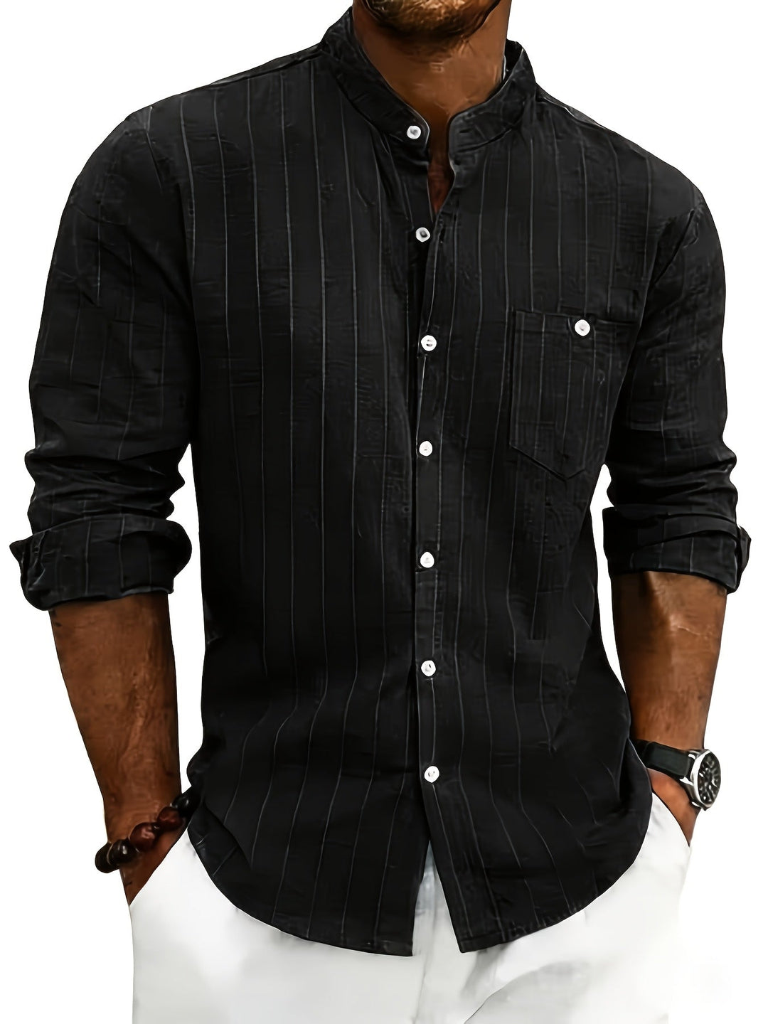 Leslie - Refined Striped Linen Shirt