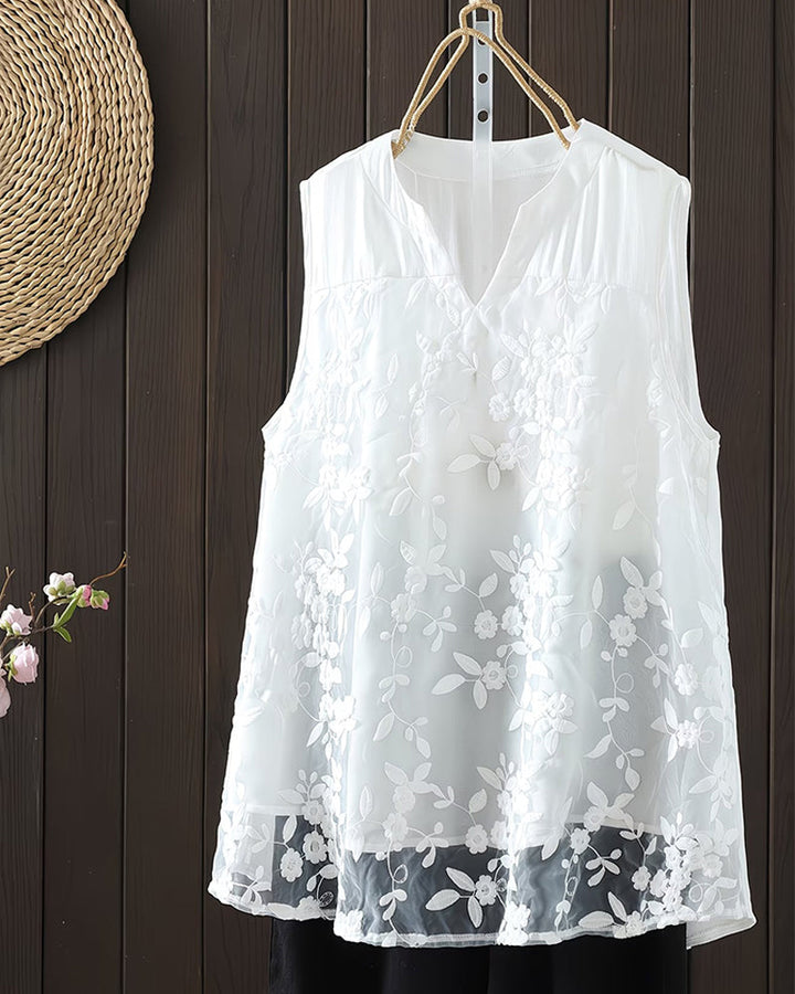 Shilika - Sleeveless Floral Tank Top