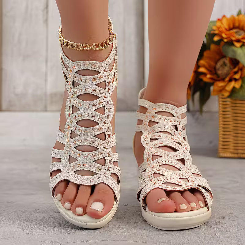 Umona – Elegant Open-Toe Wedge Sandals
