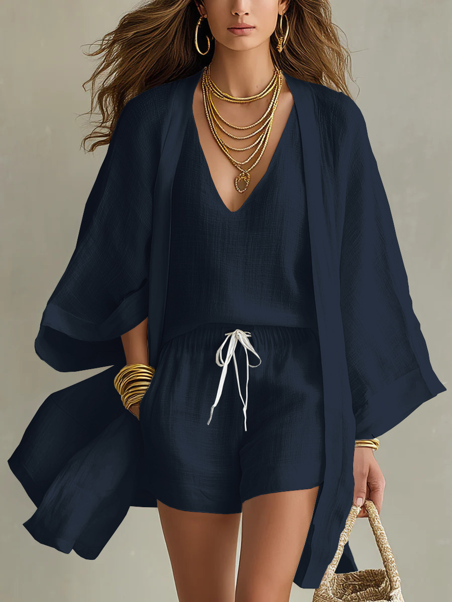Dadorie - Linen Three Piece Set
