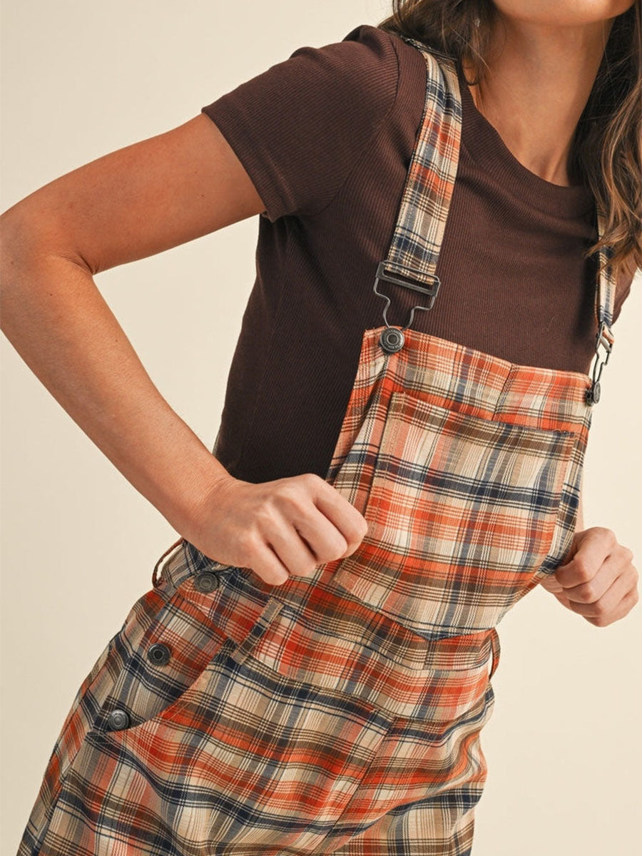 Molin - Plaid Wide-Leg Overalls