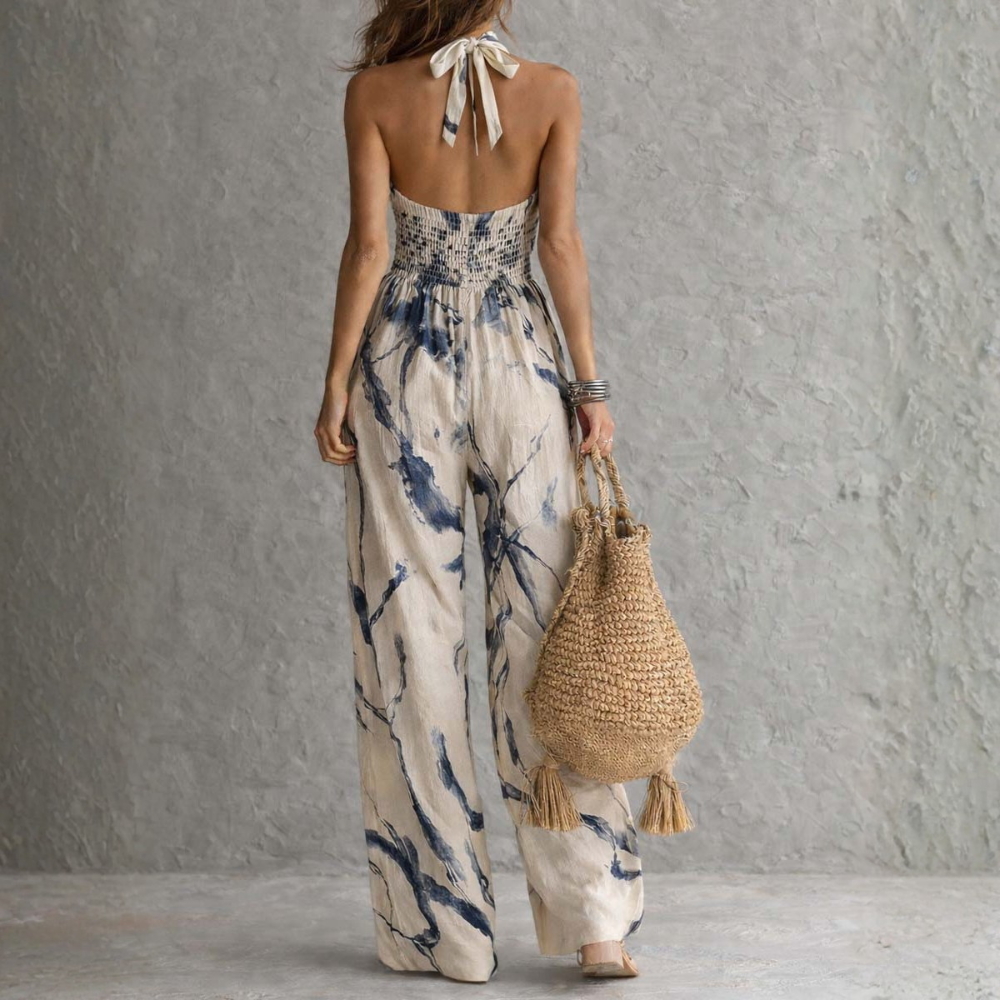 Symia - Elegant Artistic Print Jumpsuit