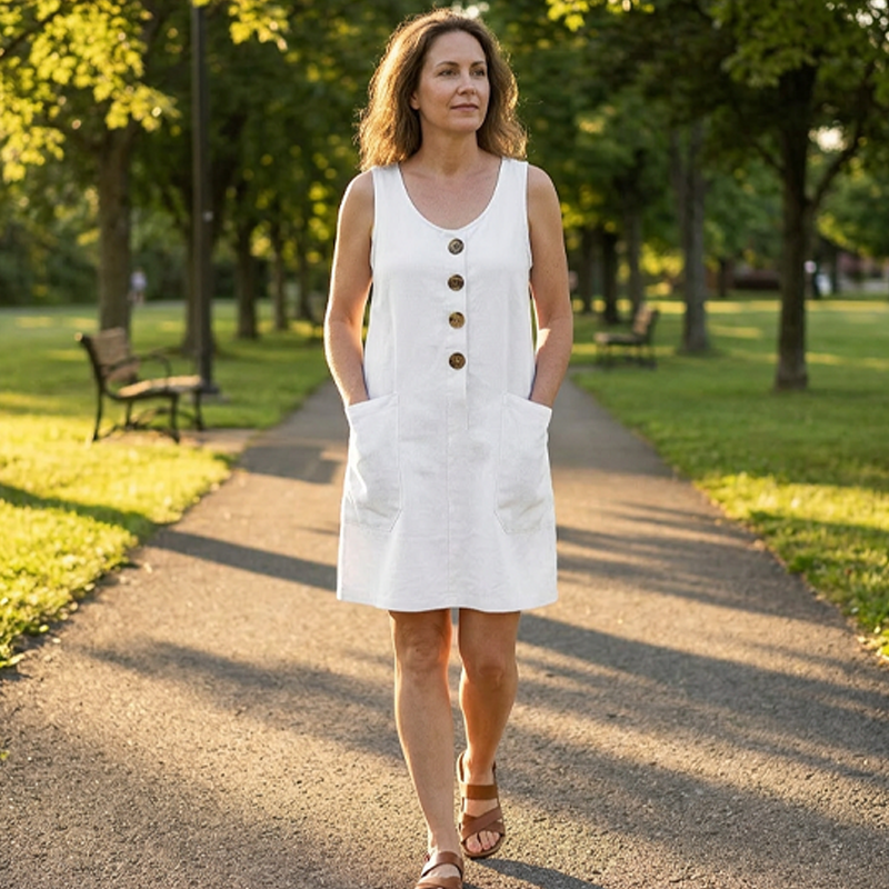 Yenifer - Sleeveless Mini Dress With Pockets