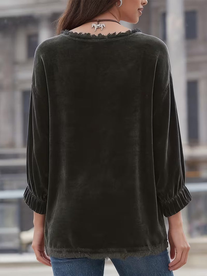 Petunia - Velvet Loose Fit Top