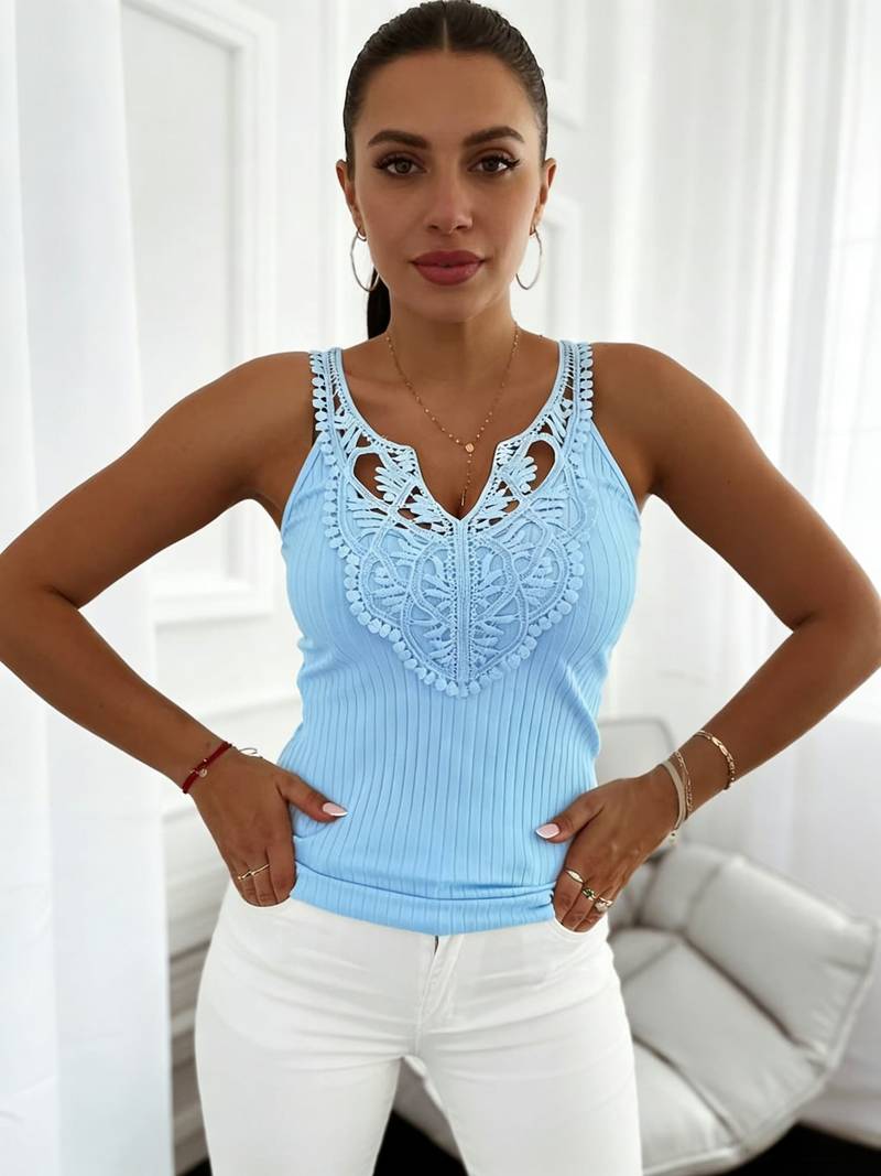 Hajar - Stylish Lace Tank Top