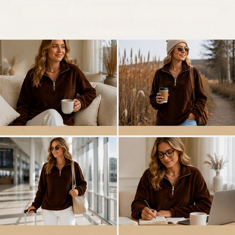 Voltglide - Fleece Pullover With Half Zip and Collar
