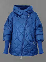 Solargrid - Jacket With Hood and Diamond Quilted Pattern