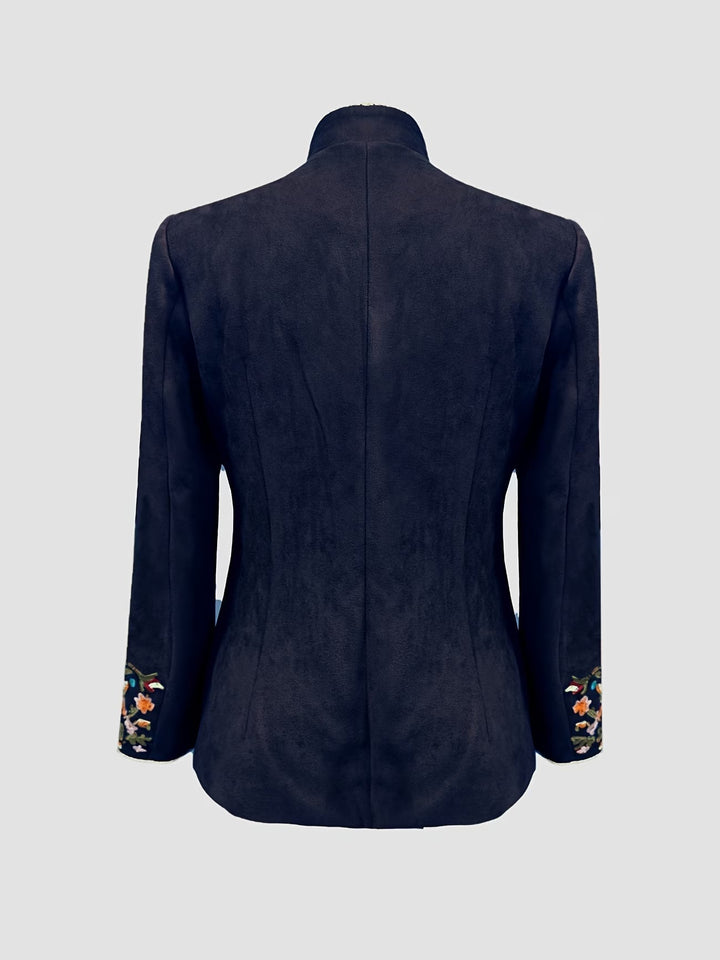 Anisaa - Elegant Jacket With Stand Collar