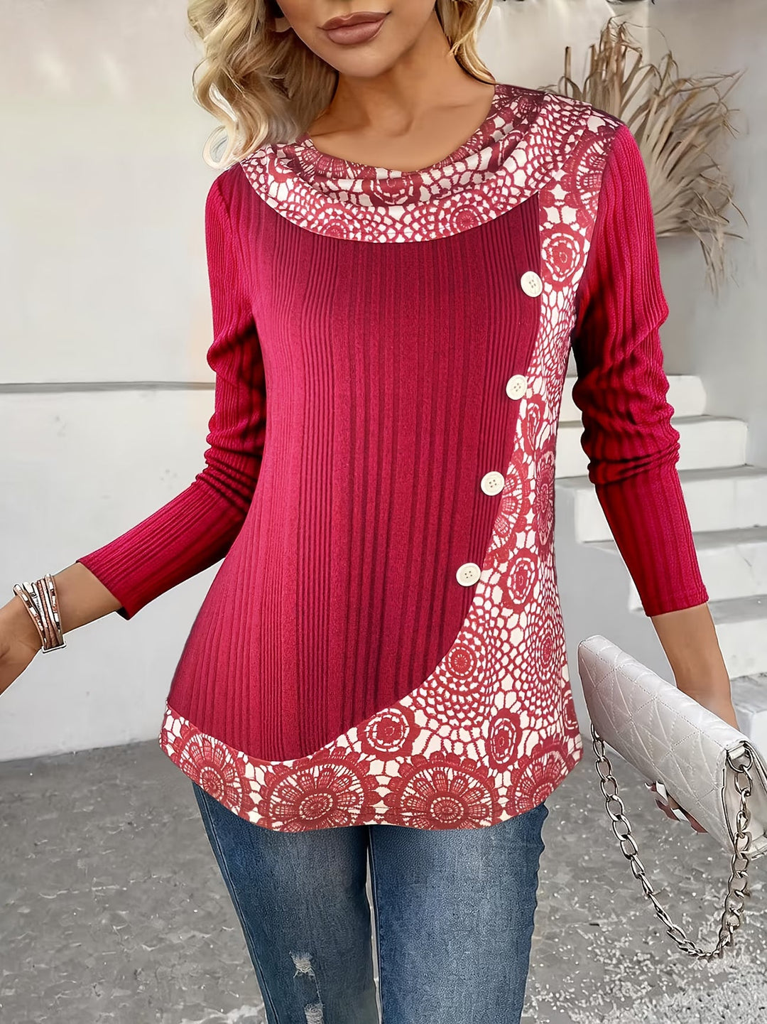 Lizeth - Long Sleeve Crew Neck T-Shirt