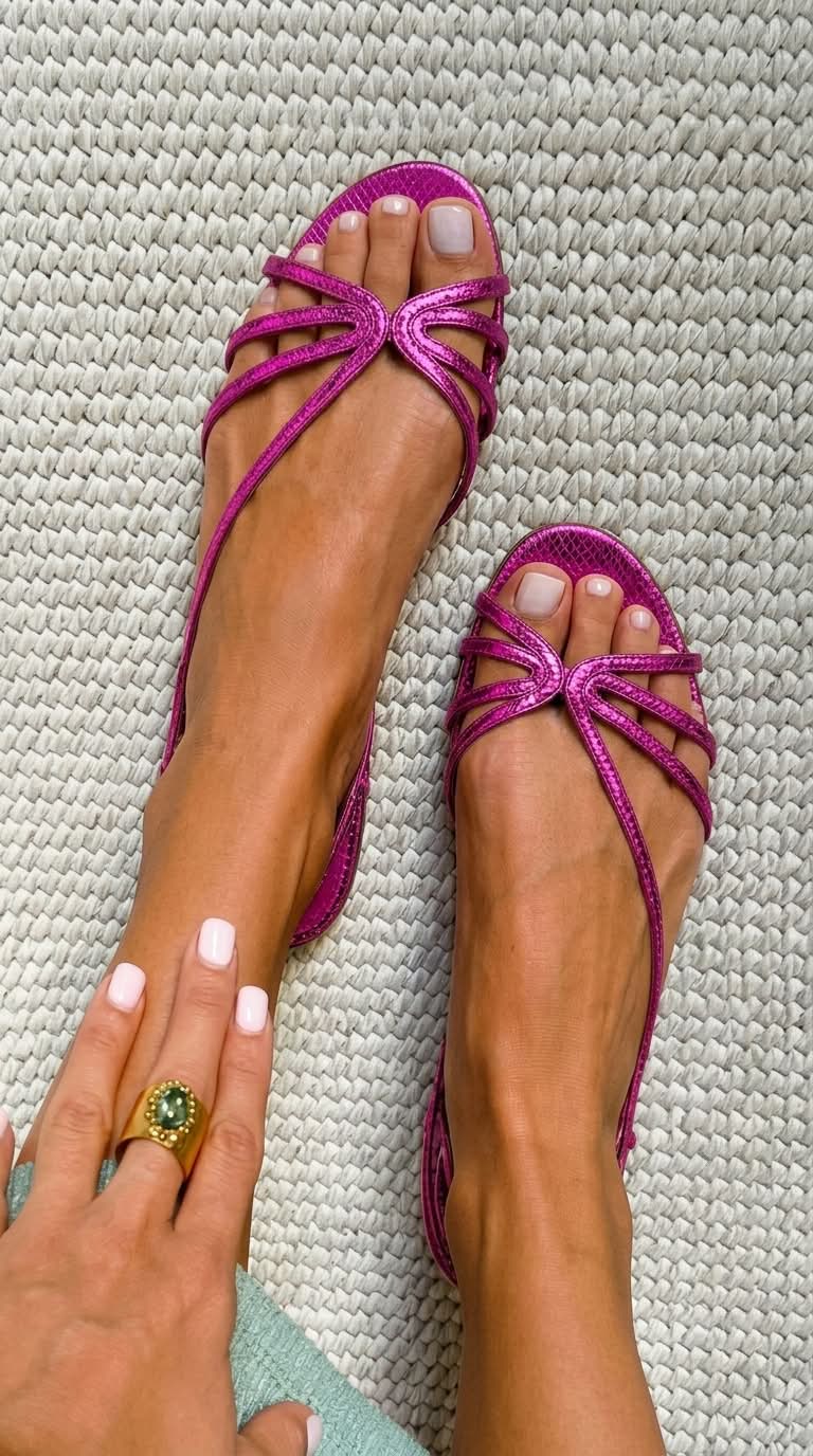 Schila - Shiny Sandals With Straps