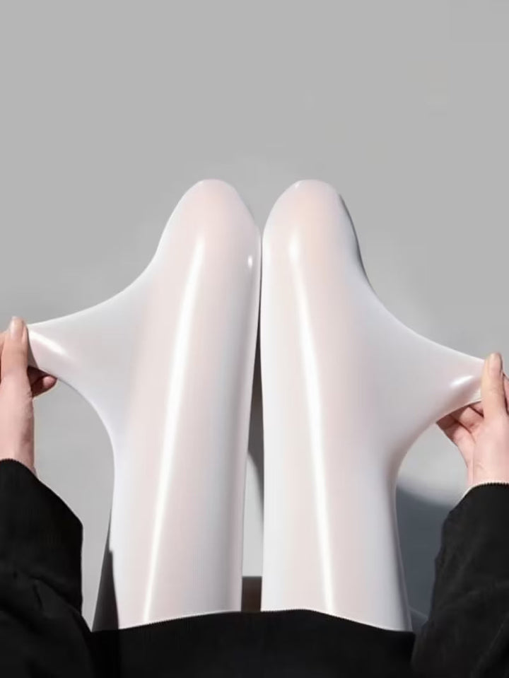Bekah - High Shine Stretch Footed Tights