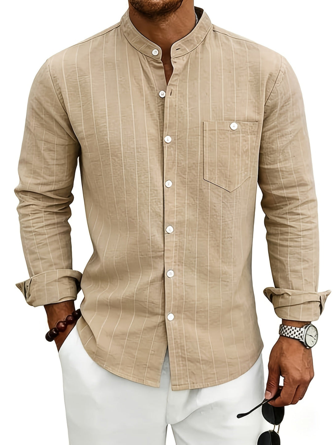 Leslie - Refined Striped Linen Shirt