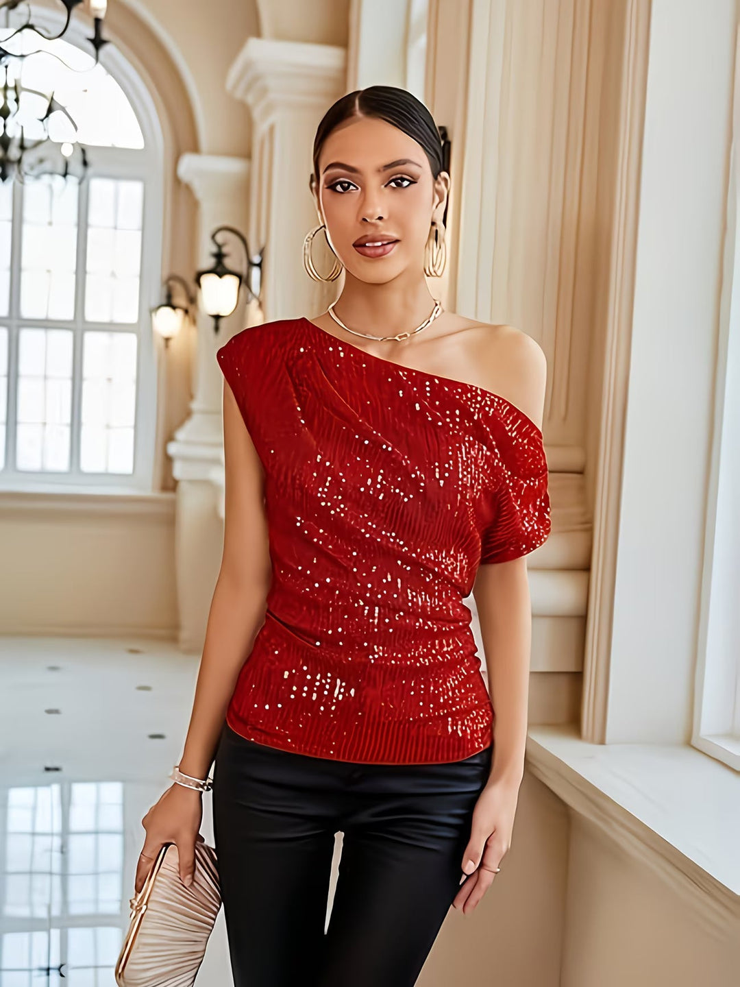 Jhasel - Elegant One-Shoulder Top