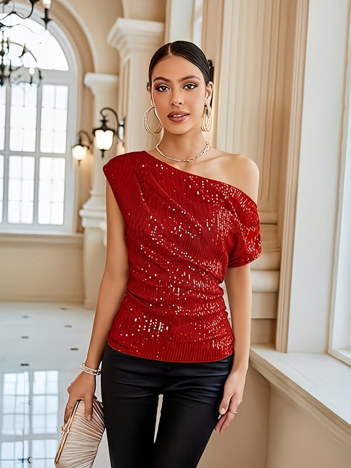 Jhasel - Elegant One-Shoulder Top
