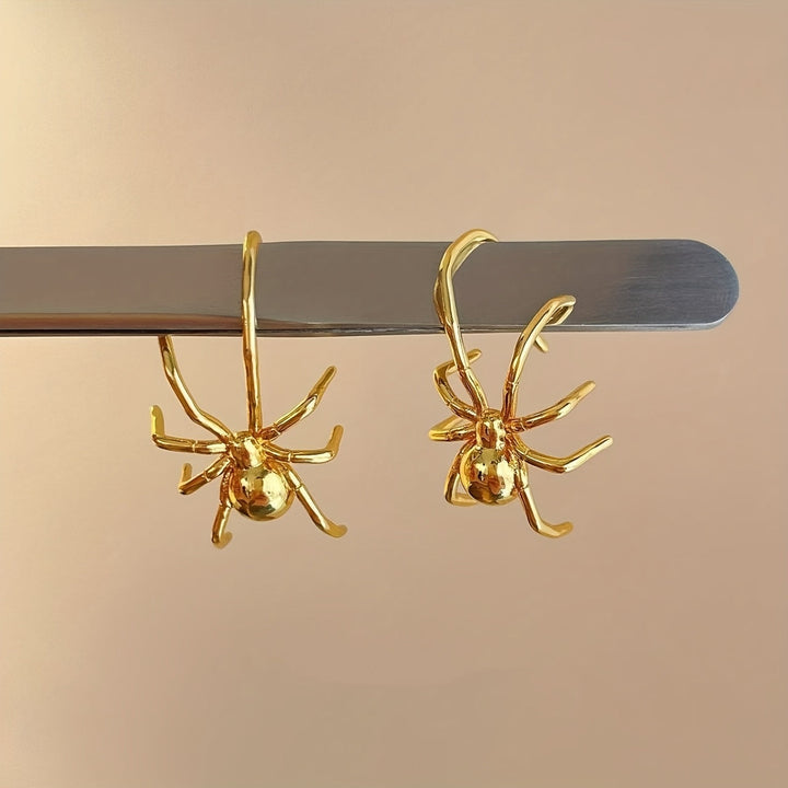Amnuai - Spider Charm Hoop Earrings
