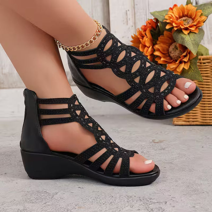 Umona – Elegant Open-Toe Wedge Sandals