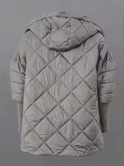 Solargrid - Jacket With Hood and Diamond Quilted Pattern