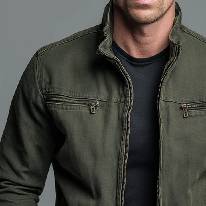 Narick - Relaxed Denim Zipper Jacket