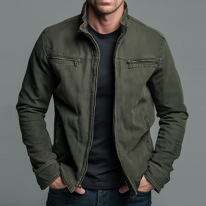 Narick - Relaxed Denim Zipper Jacket