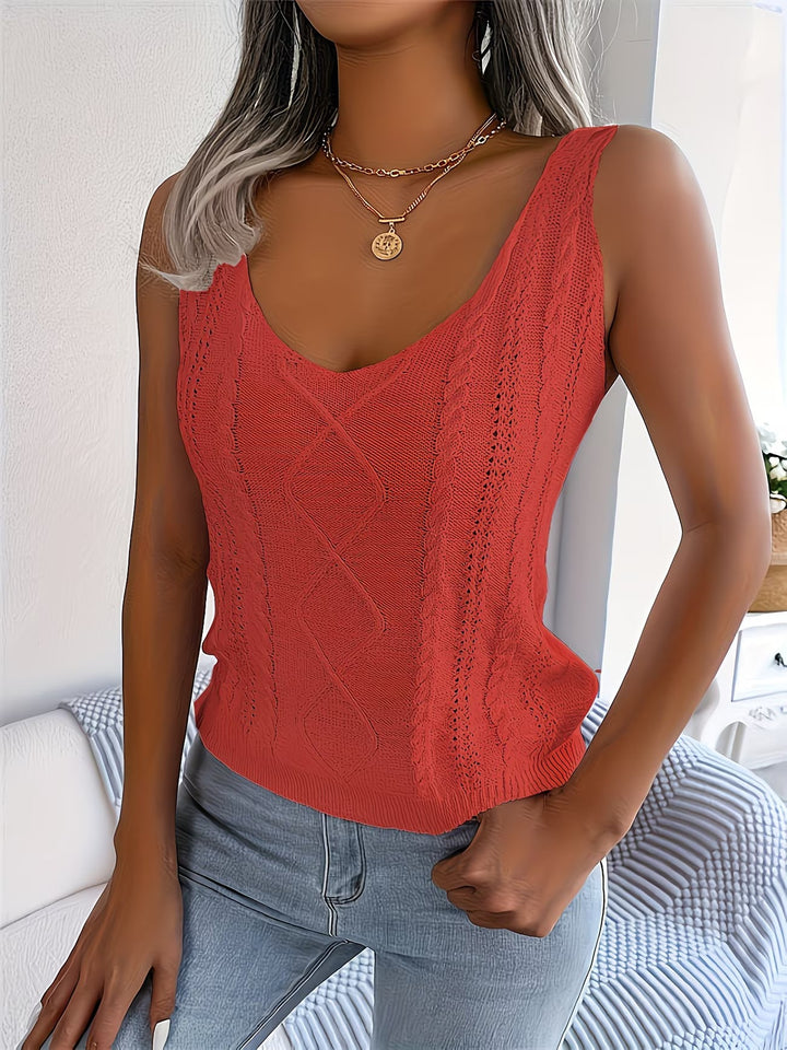 Nayla - Sleeveless Knitted Tank Top
