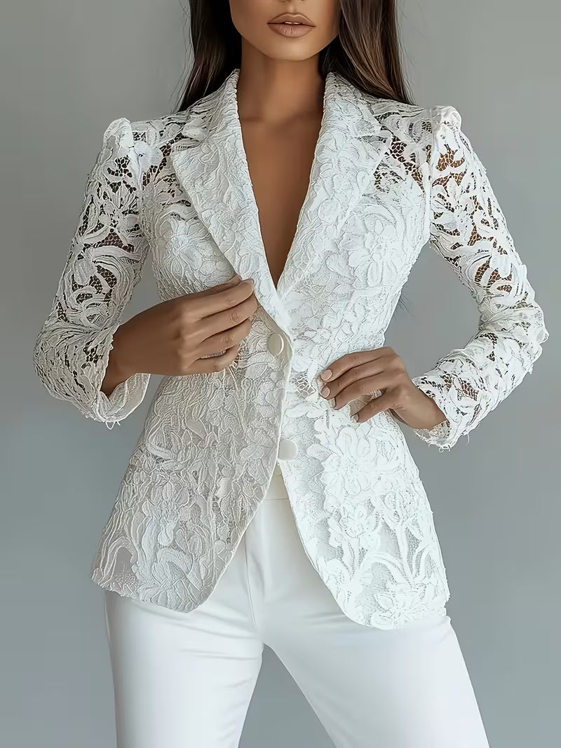 Kyliza - Lined Spring Summer Floral Blazer